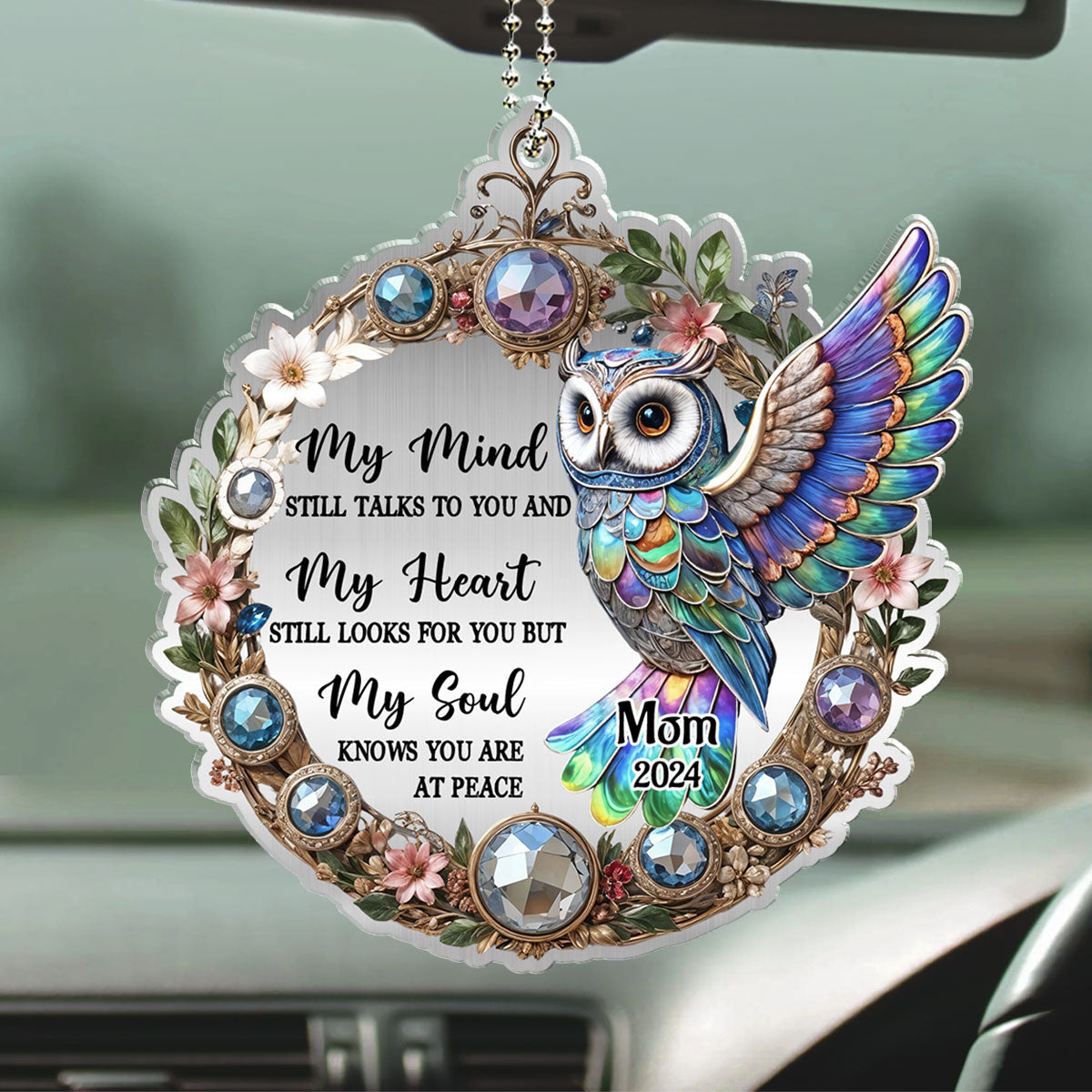 Owl My Mind My Heart My Soul - Personalized Car Ornament
