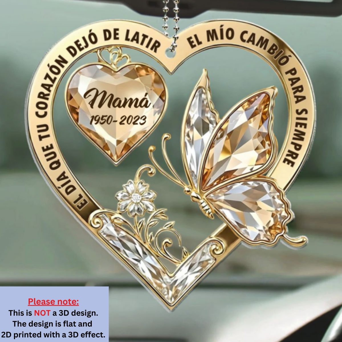 The Moment My Heart Changed Forever Spanish - Personalized Car Ornament