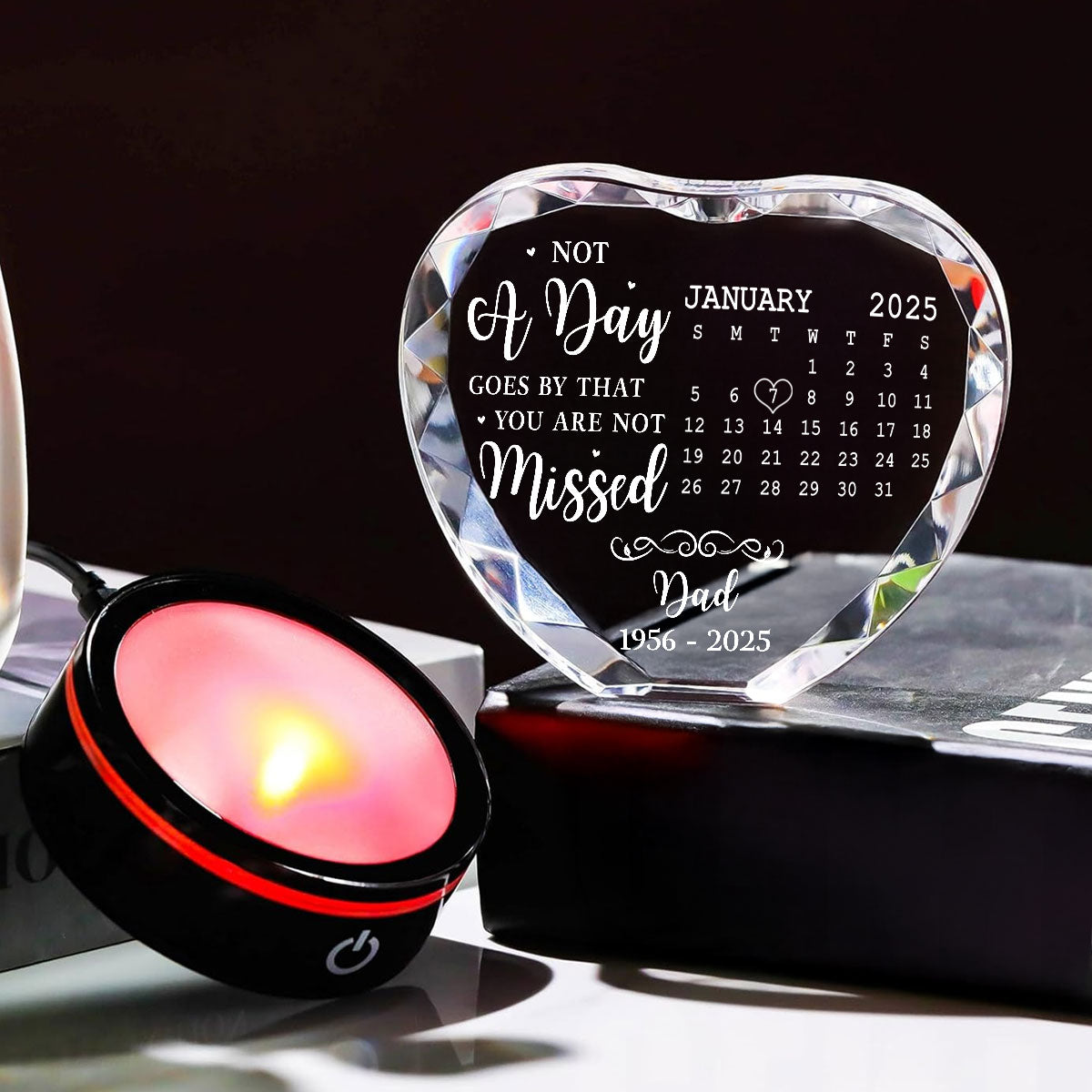 Miss You - Personalized Crystal Led Light