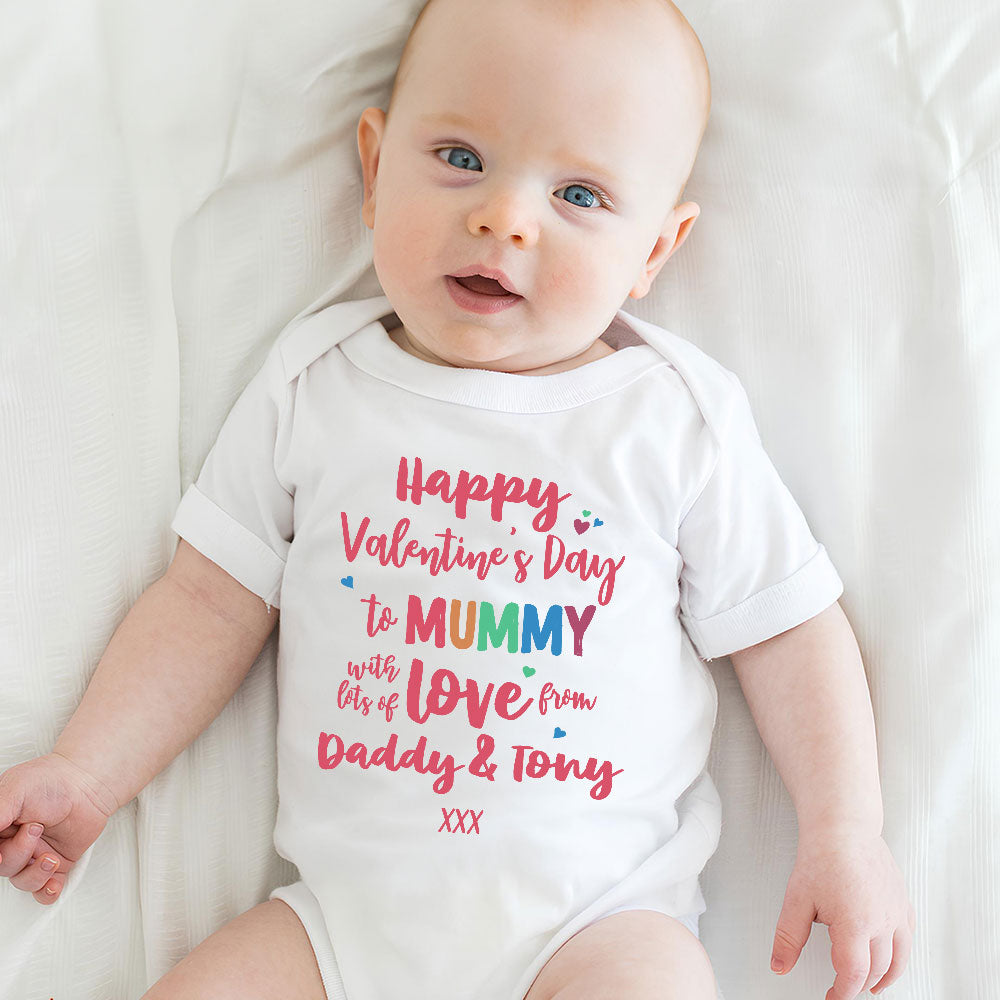 Happy Valentine's Day To The Mommy - Personalized Baby Onesie
