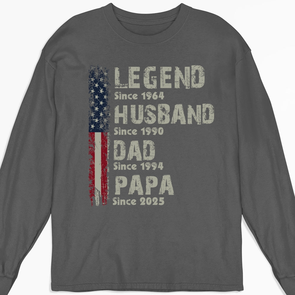 Custom Father's Day, Special Gift for Dad & Grandpa • Legend Husband Dad - Personalized Shirt