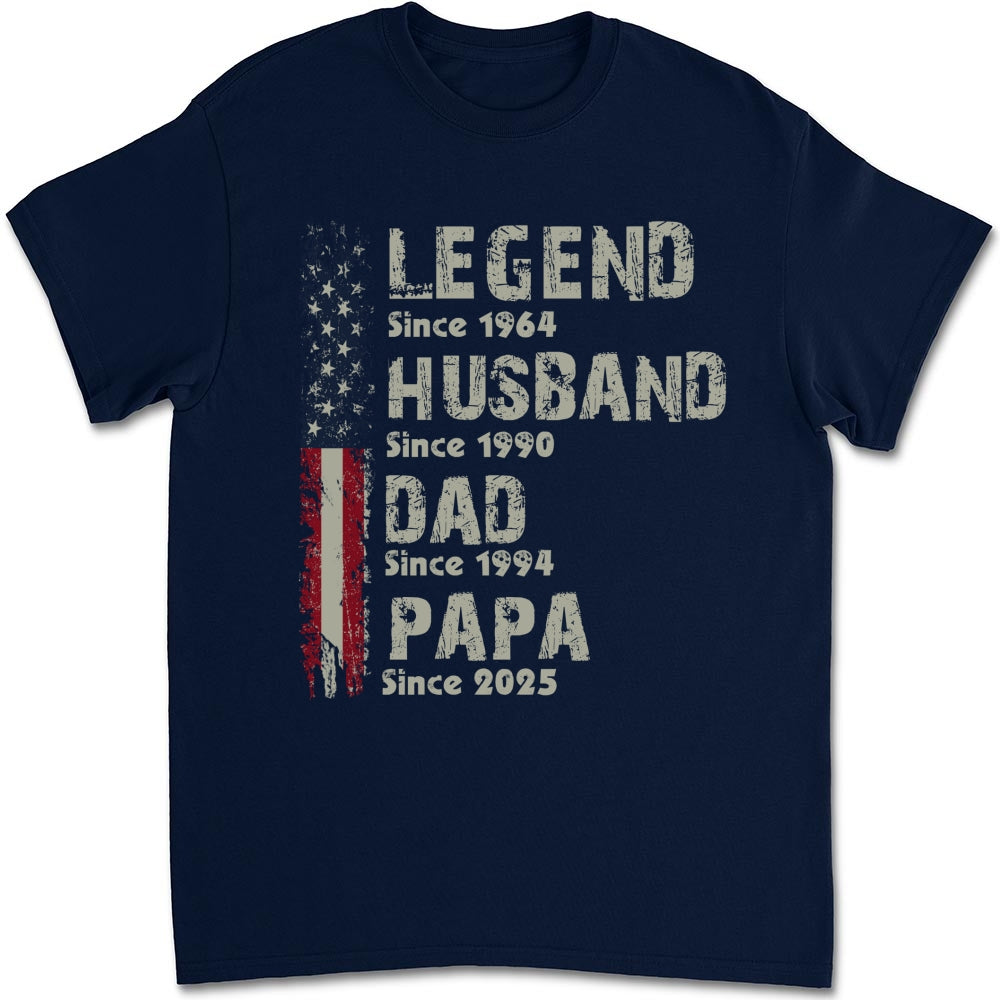 Custom Father's Day, Special Gift for Dad & Grandpa • Legend Husband Dad - Personalized Shirt