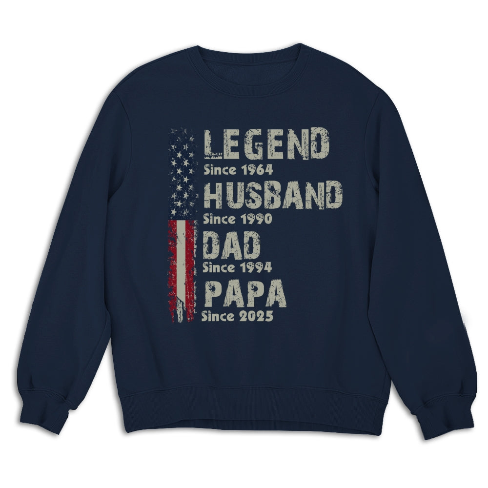 Custom Father's Day, Special Gift for Dad & Grandpa • Legend Husband Dad - Personalized Shirt