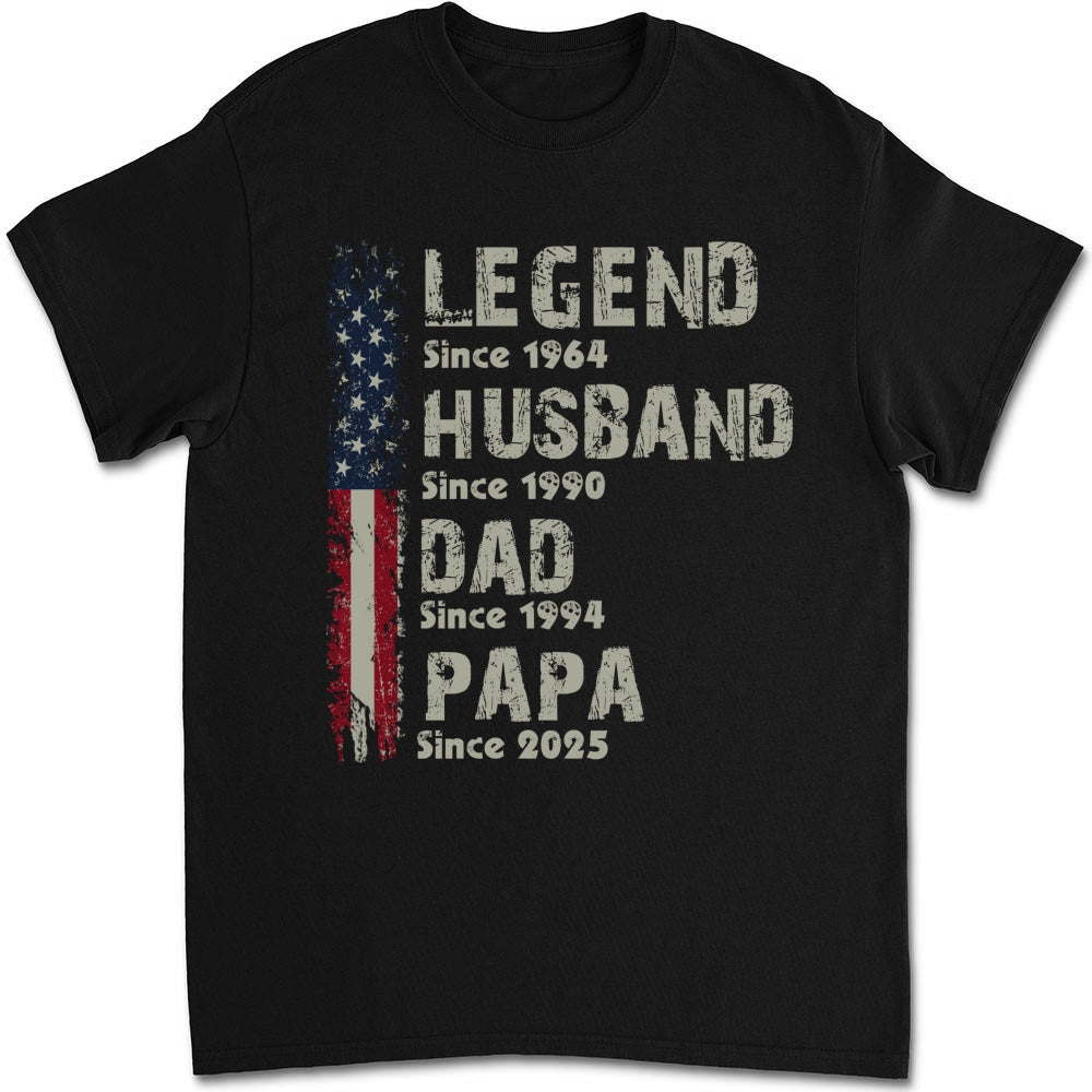 Custom Father's Day, Special Gift for Dad & Grandpa • Legend Husband Dad - Personalized Shirt