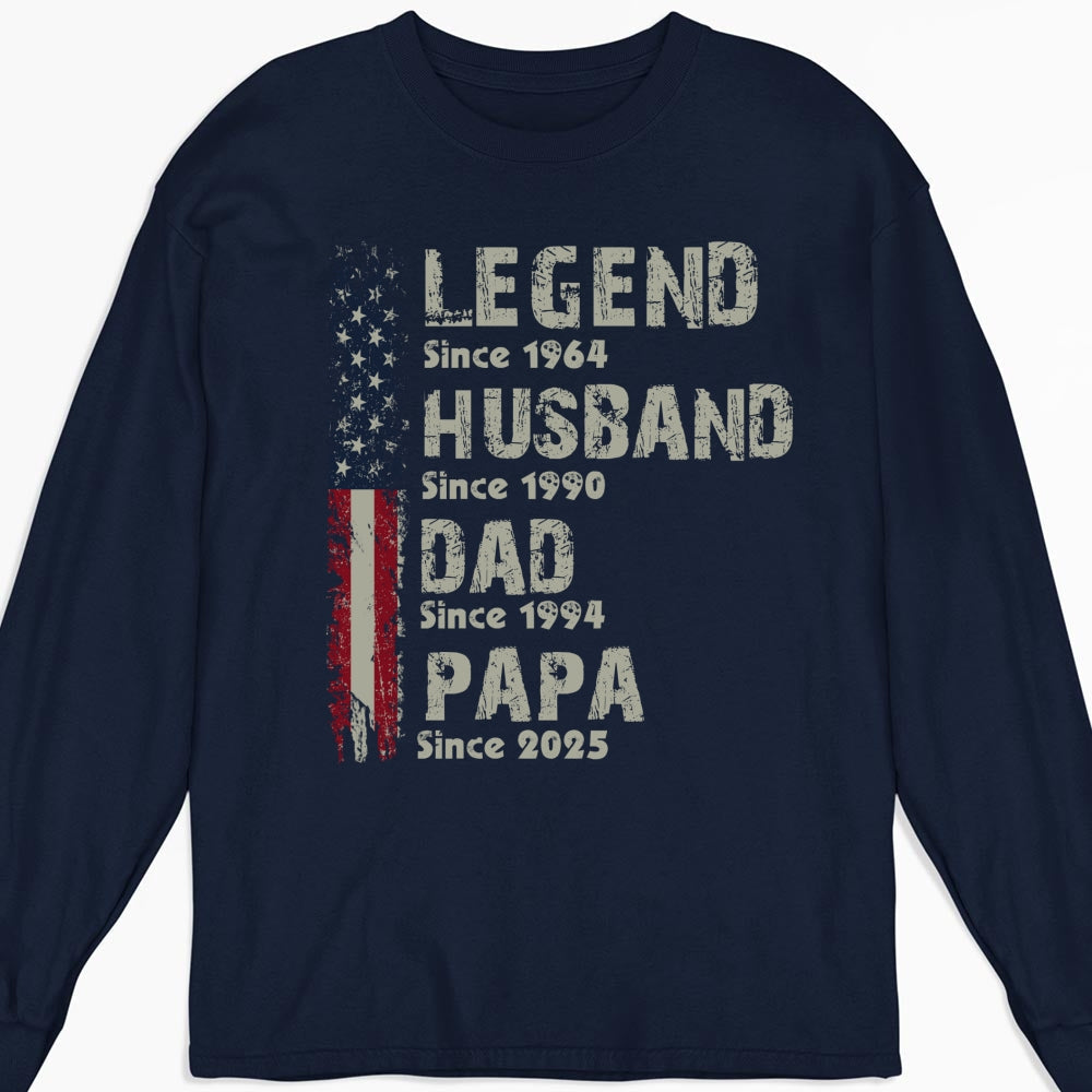 Custom Father's Day, Special Gift for Dad & Grandpa • Legend Husband Dad - Personalized Shirt