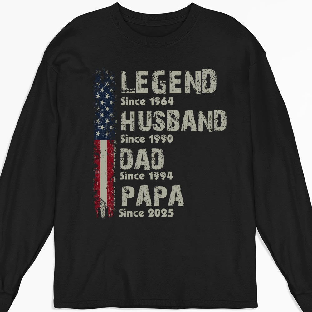 Custom Father's Day, Special Gift for Dad & Grandpa • Legend Husband Dad - Personalized Shirt