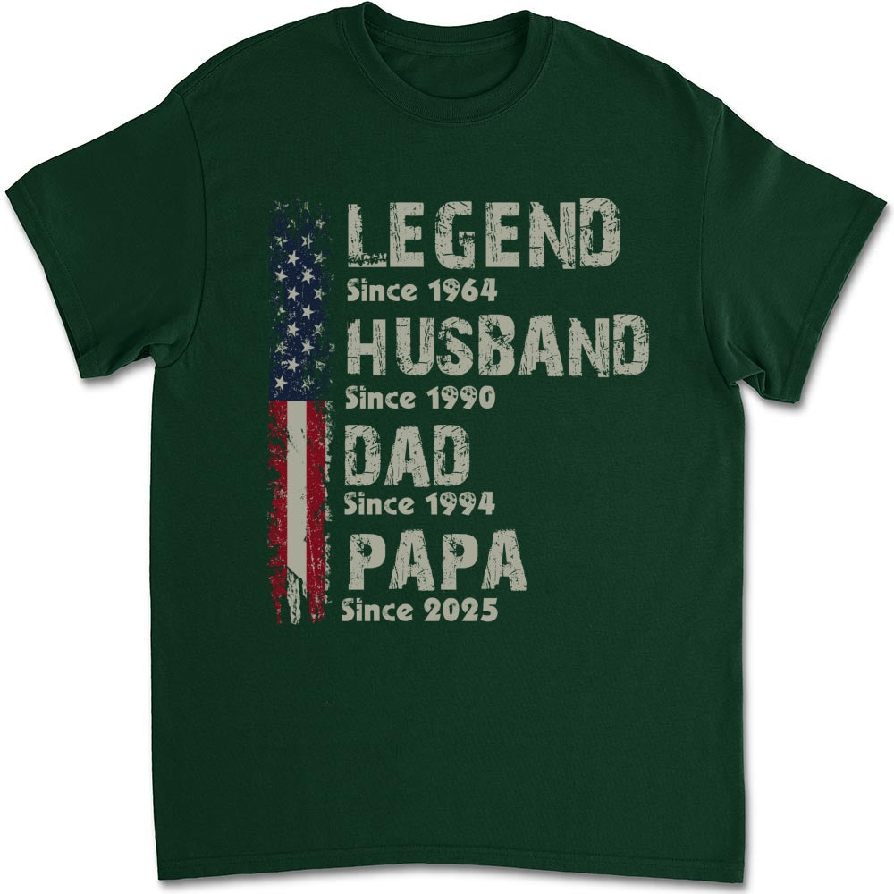 Custom Father's Day, Special Gift for Dad & Grandpa • Legend Husband Dad - Personalized Shirt