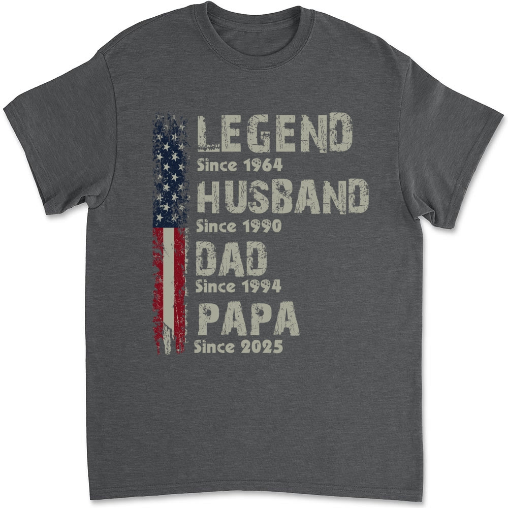 Custom Father's Day, Special Gift for Dad & Grandpa • Legend Husband Dad - Personalized Shirt