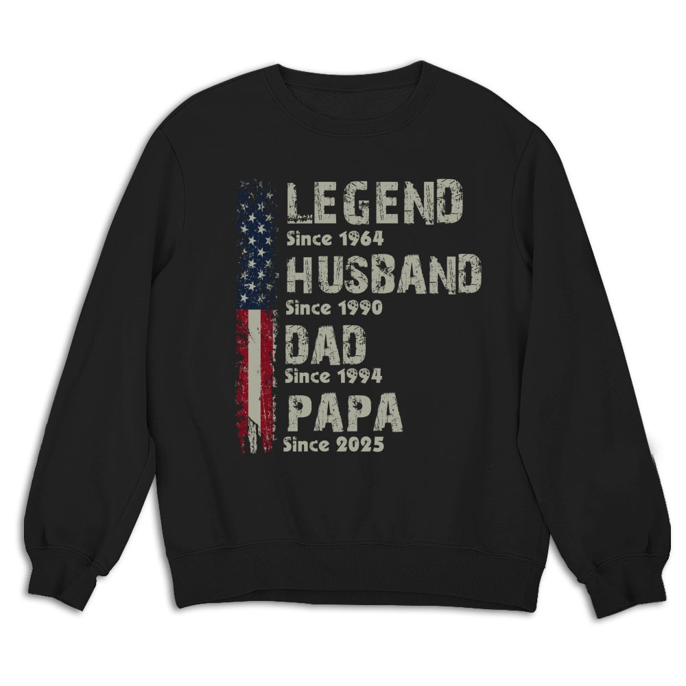 Custom Father's Day, Special Gift for Dad & Grandpa • Legend Husband Dad - Personalized Shirt
