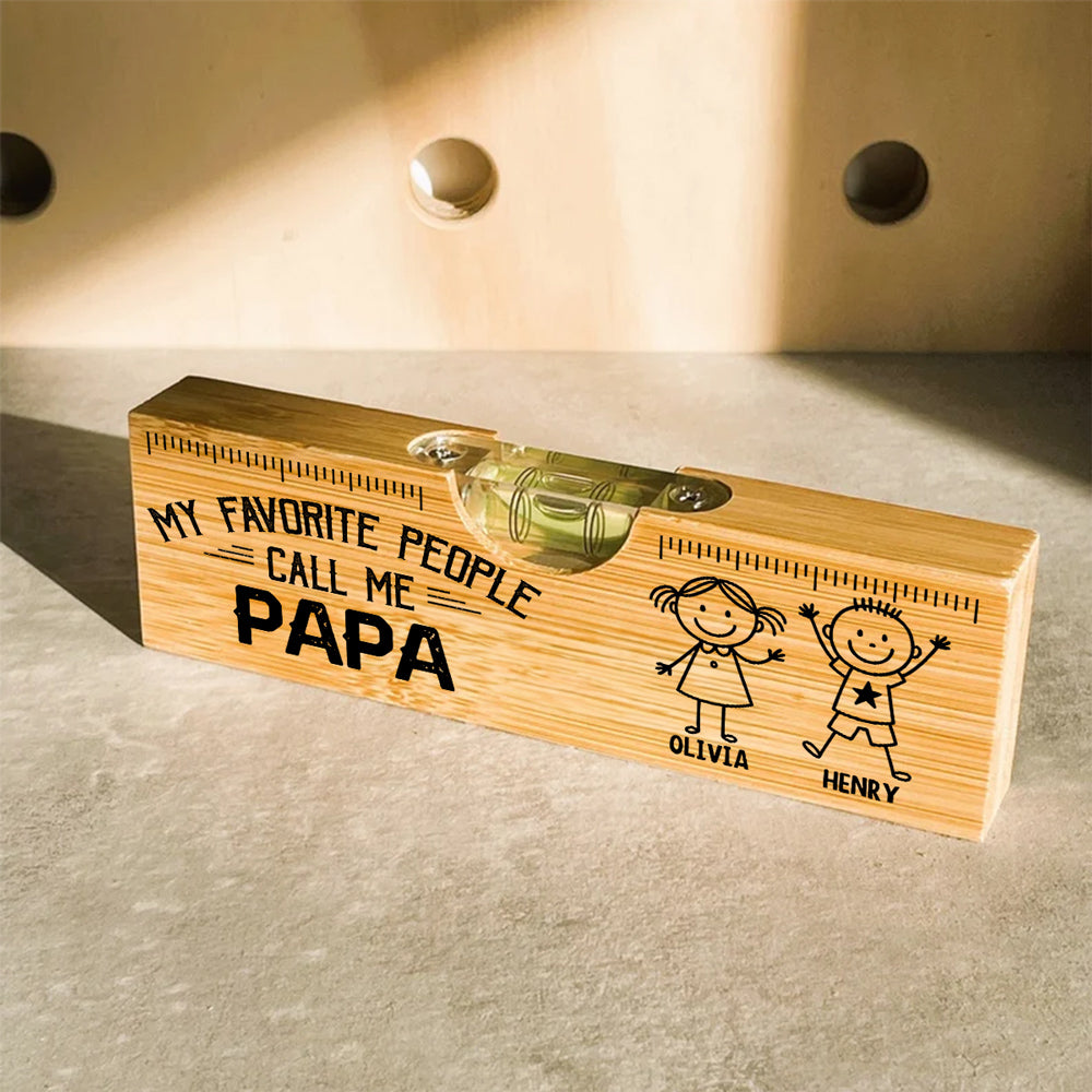 My Favorite People Call Me Legend - Personalized Wooden Spirit Level Bottle Opener