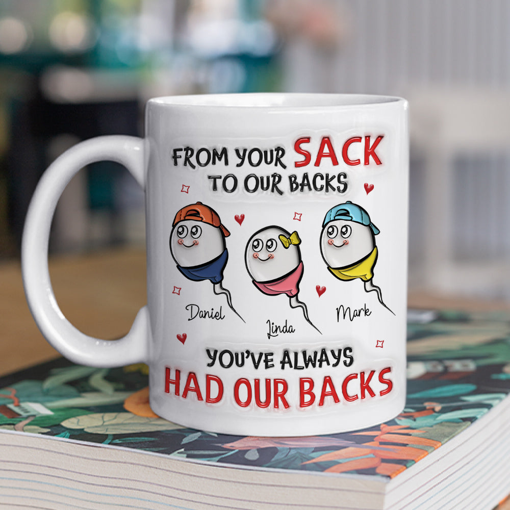 Custom Christmas & Birthday Keepsake Gift • Got My Back - Personalized 3D Inflated Effect Mug