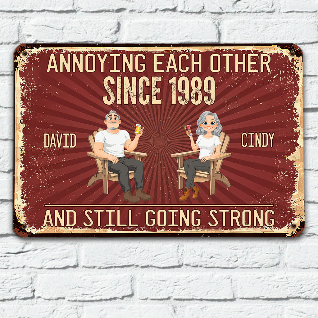 Custom Couple Anniversary Wall Decor Keepsake Gift • Everlasting Love - Personalized Metal Sign