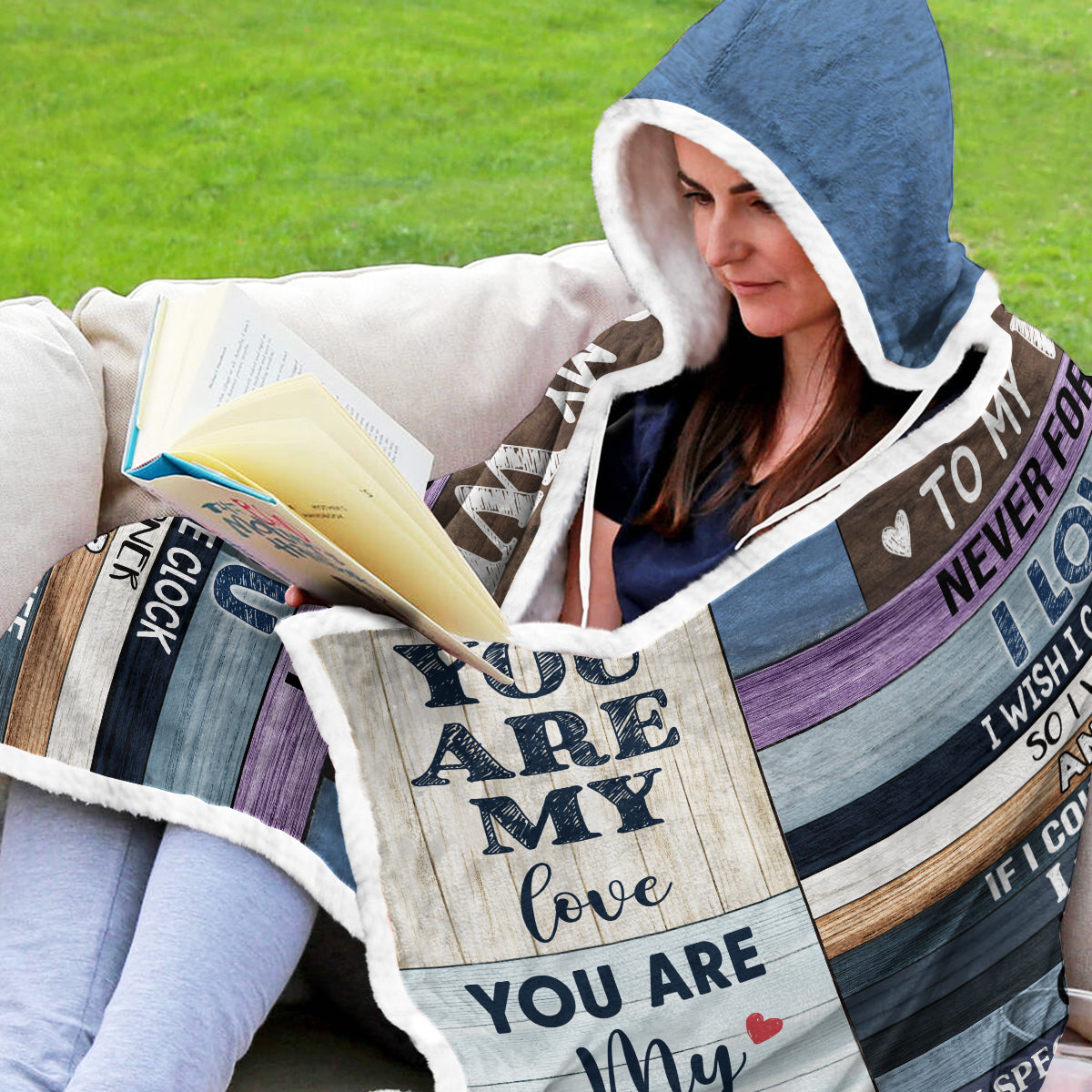 You Are My Love - Personalized Hooded Blanket