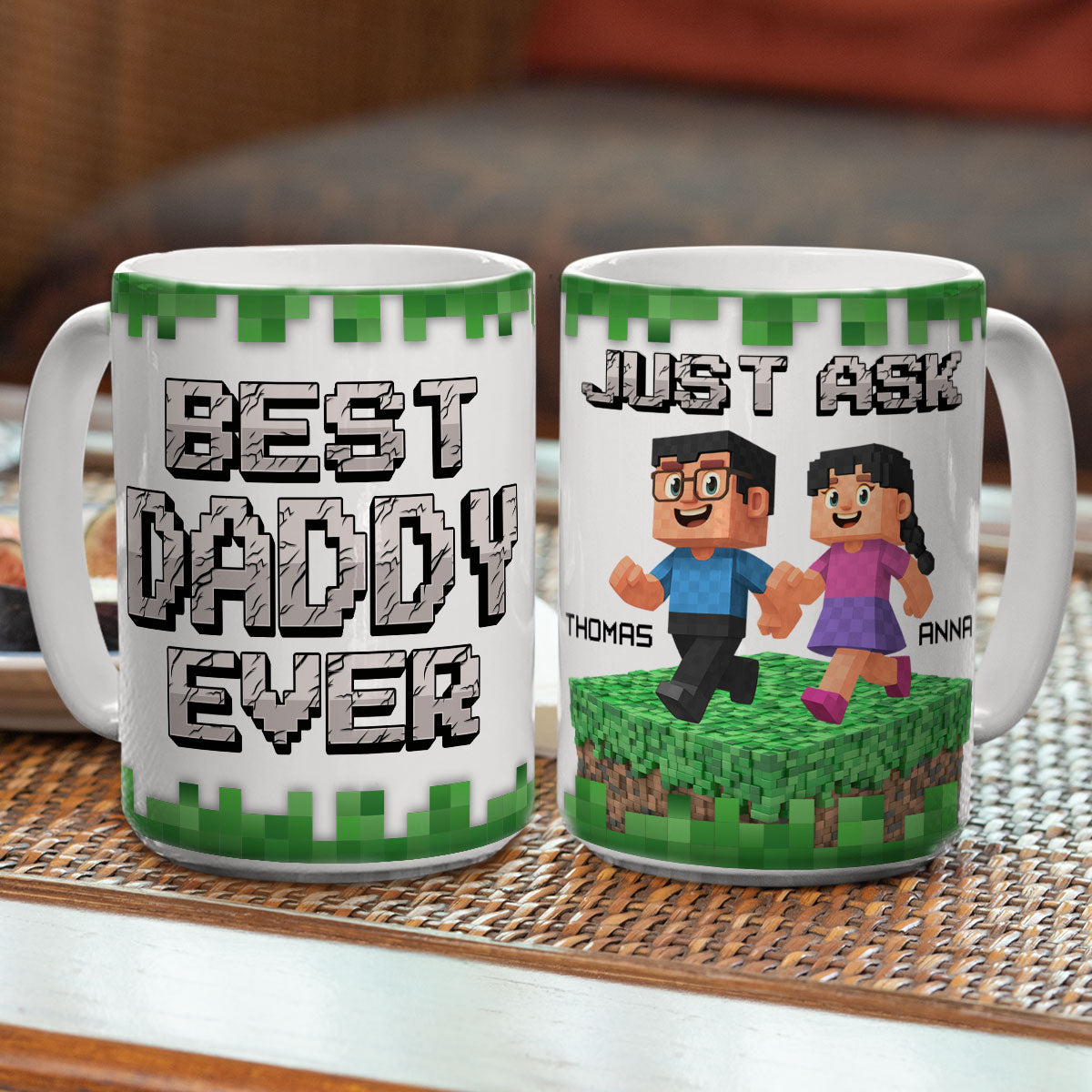 Custom Father's Day, Special Gift for Dad & Grandpa • Best Papa Ever Ever - Personalized Coffee Mug