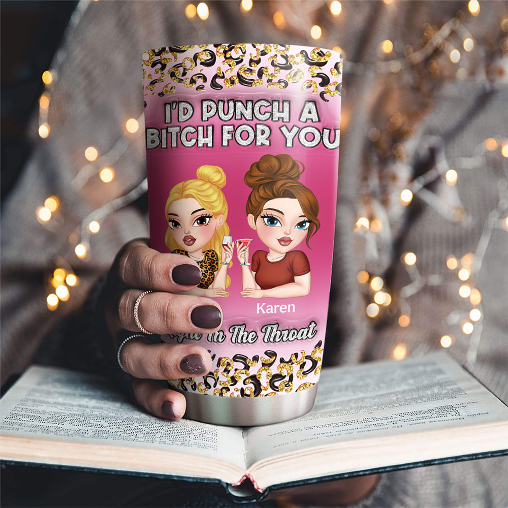 Custom Christmas Birthday Gifts For Best Friend • Punch For You - Personalized 3D Inflated Effect Tumbler