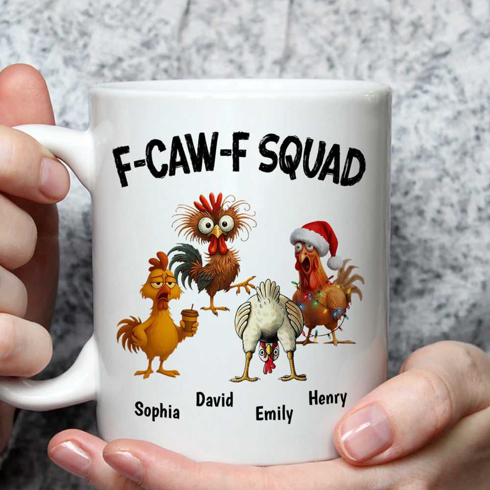 Custom Coworker, Christmas & Birthday Team Appreciation Gift • FCAWF Squad - Personalized Coffee Mug