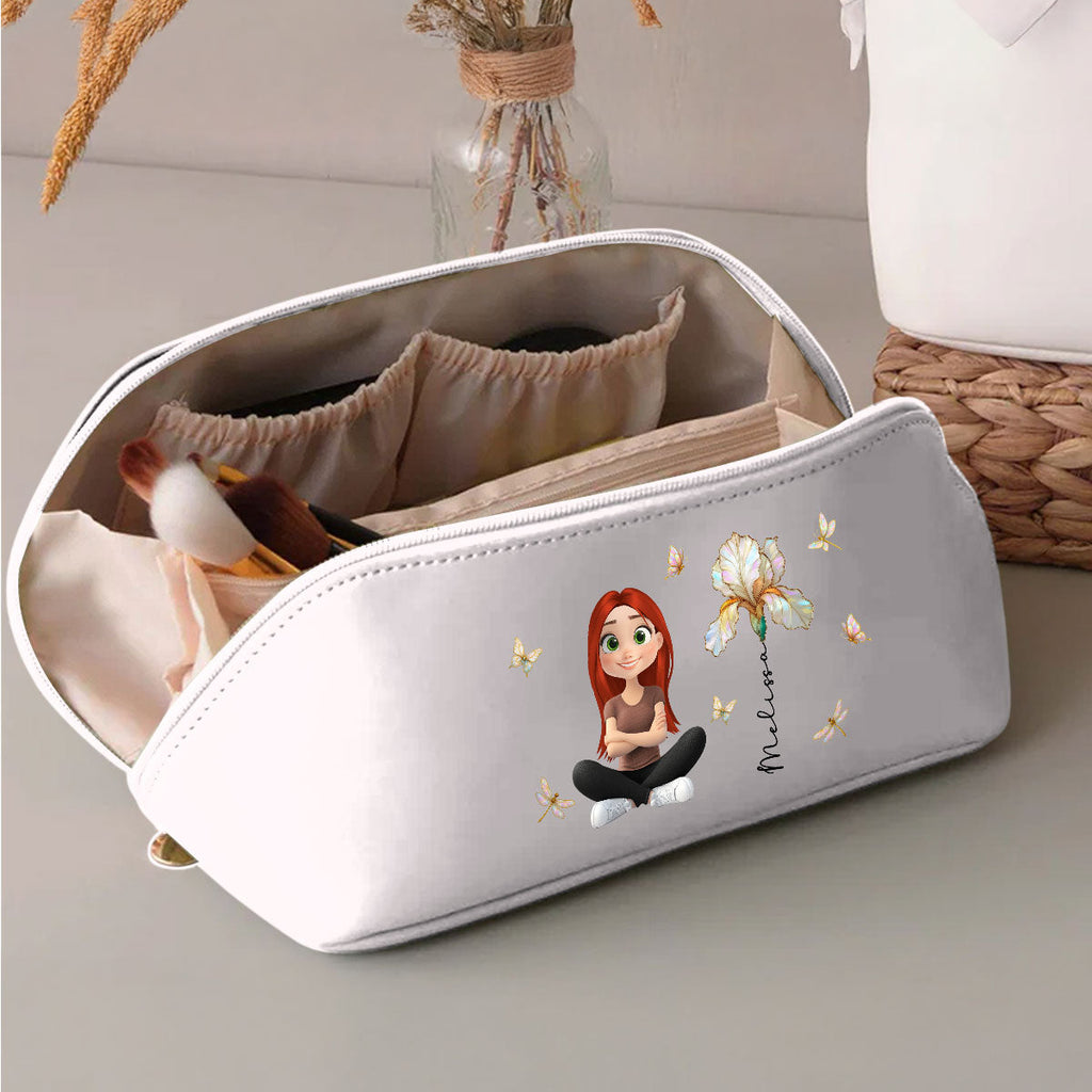 Blooming Soul - Personalized Leather Makeup Bag
