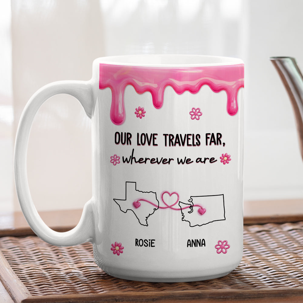 Custom Mother's Day Gift for Mom & Grandma • Wherever We Are - Personalized Coffee Mug