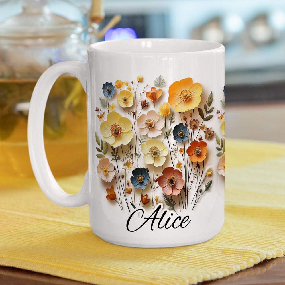 Custom Best Friend, Christmas & Birthday Friendship Keepsake Gift • Flower Girl - Personalized Coffee Mug