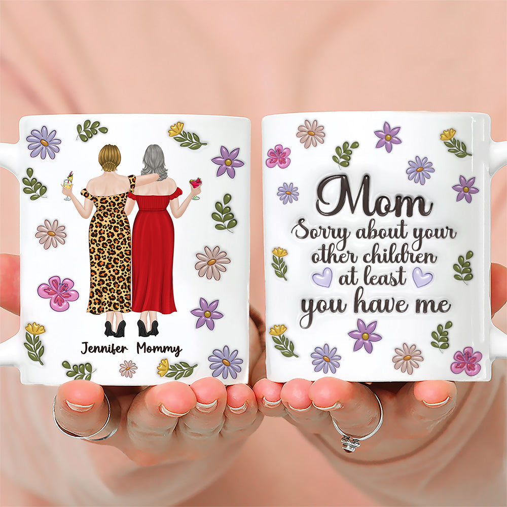 Custom Christmas & Birthday Gift for Mom • Sorry Mom Mum - Personalized 3D Inflated Effect Mug