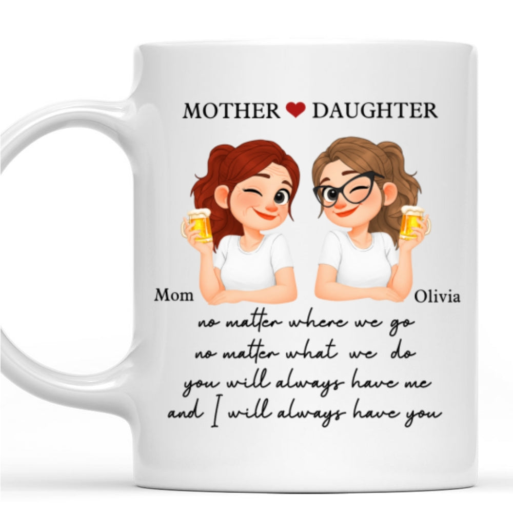 Custom Mother's Day Gift for Mom & Grandma • You Will Always Have Me Mom - Personalized Coffee Mug