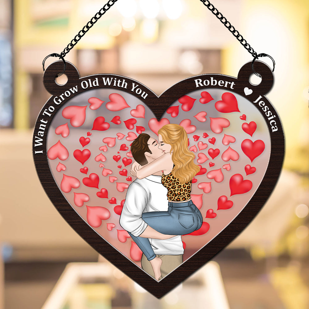 Custom Couple Hanging Decor, Anniversary Valentine's Day Gifts • You And Me We Got This - Personalized Suncatcher