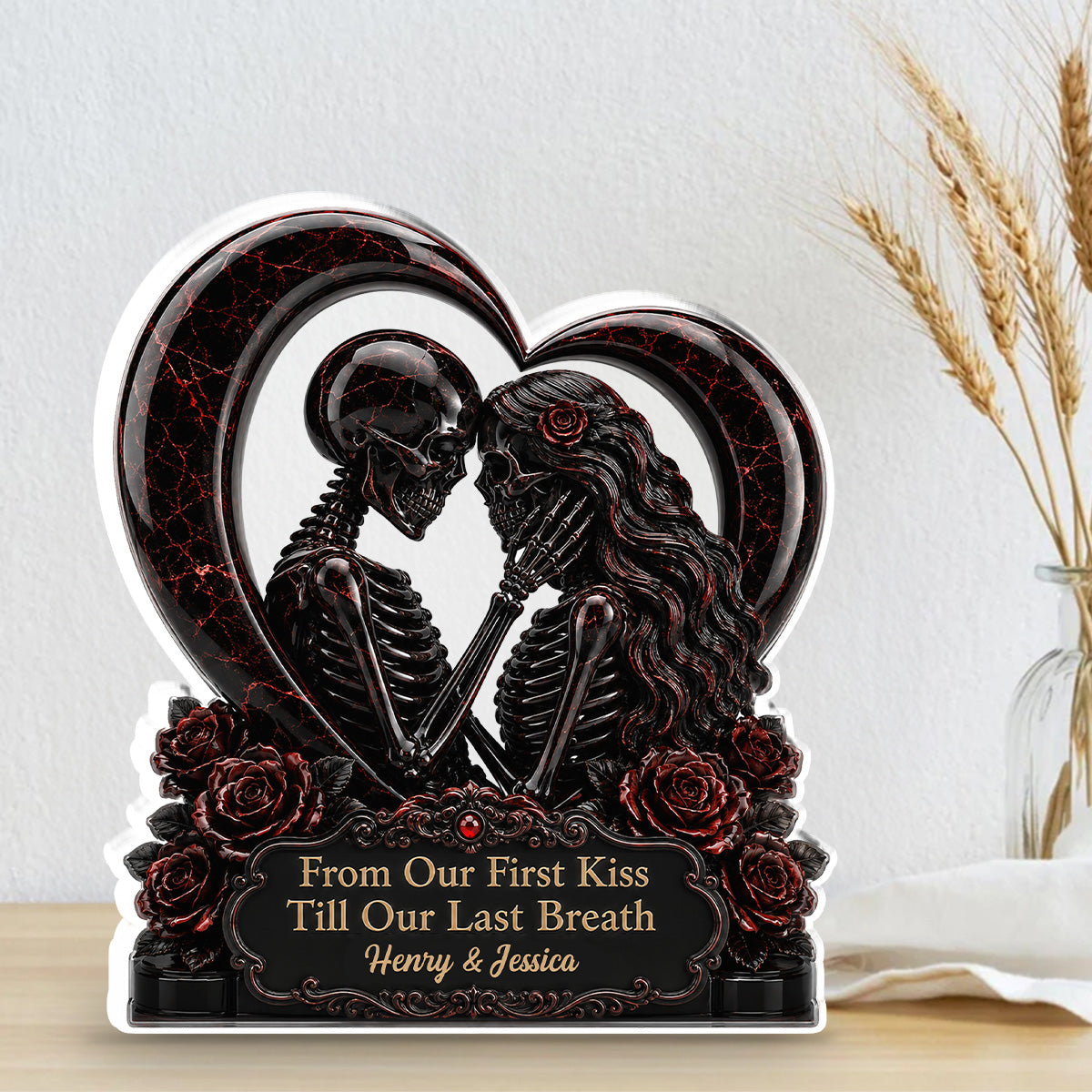 Custom Couple's Decor, Anniversary & Wedding Gift • Till Death Then Forever After - Personalized Acrylic Plaque