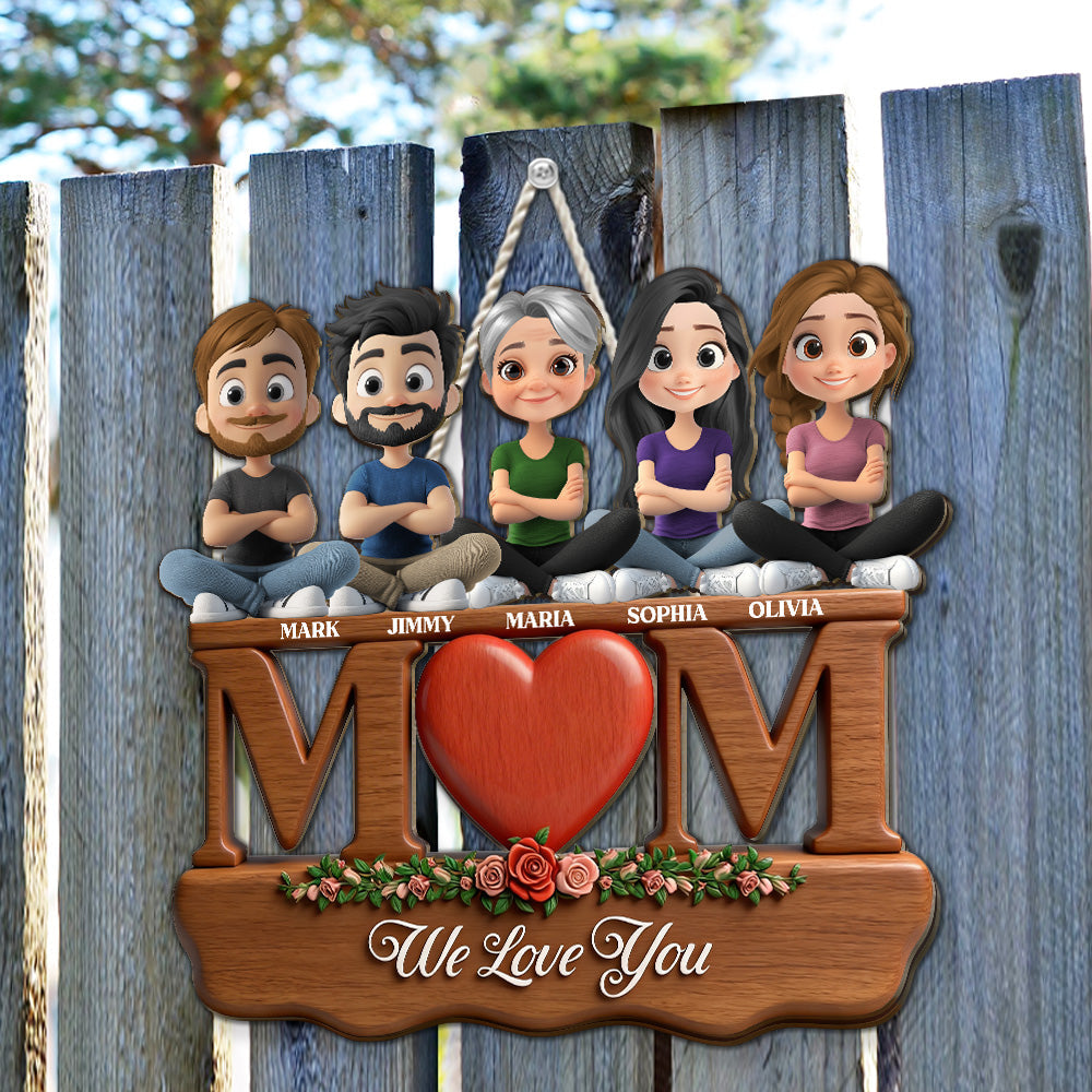 Custom 3D Home & Wall Decor, Birthday & Christmas Gift • Love You Mom - Personalized Wood Sign