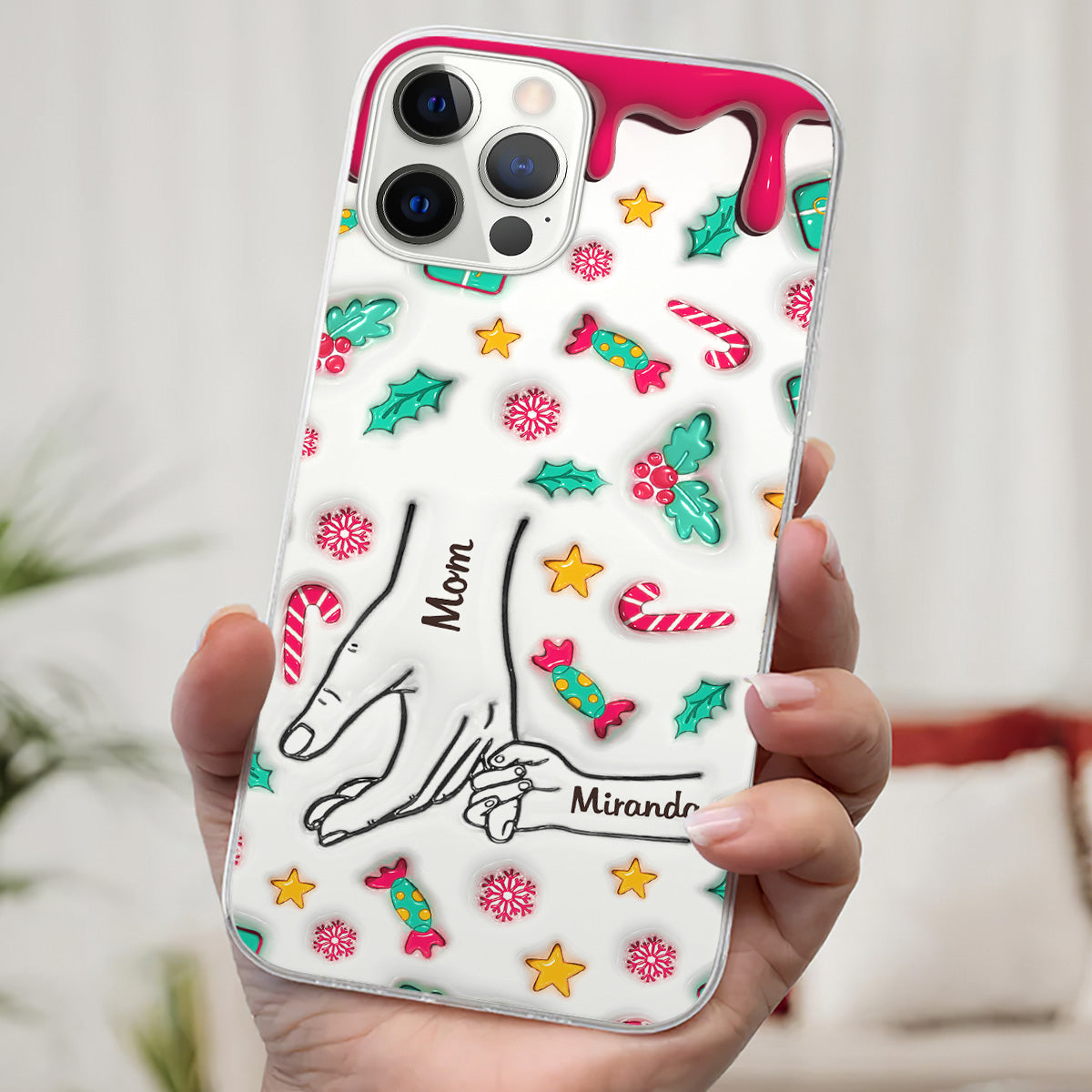Christmas Of Nana - Personalized 3D Inflated Effect Phone Case