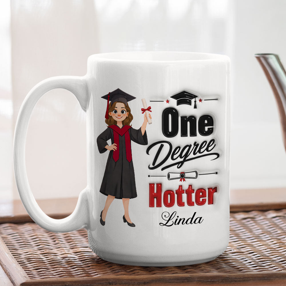 Custom Christmas & Birthday Keepsake Gift • Now Hotter By One Degree - Personalized 3D Inflated Effect Mug