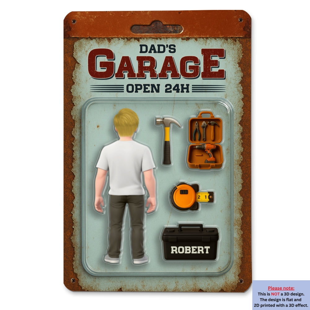 Custom Home & Wall Decor, Birthday & Christmas Gift • Garage Of Dad - Personalized Metal Sign