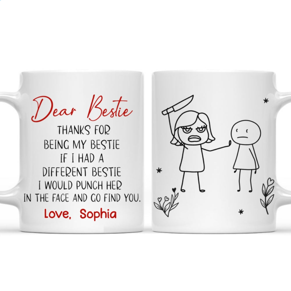Custom Christmas & Birthday Gift for Brother & Sister • Stop Being Friend - Personalized Coffee Mug