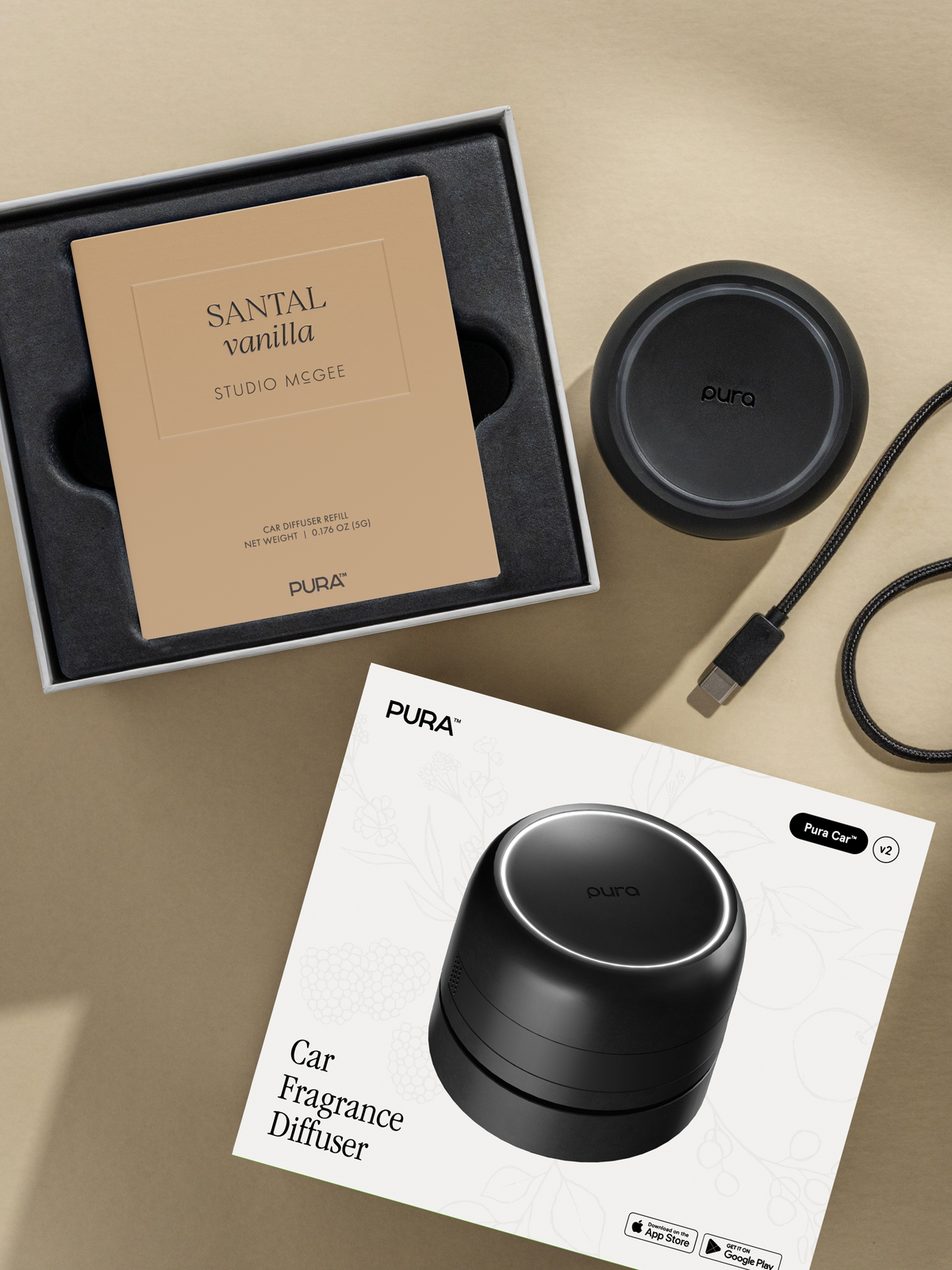 Santal Vanilla Car Set
