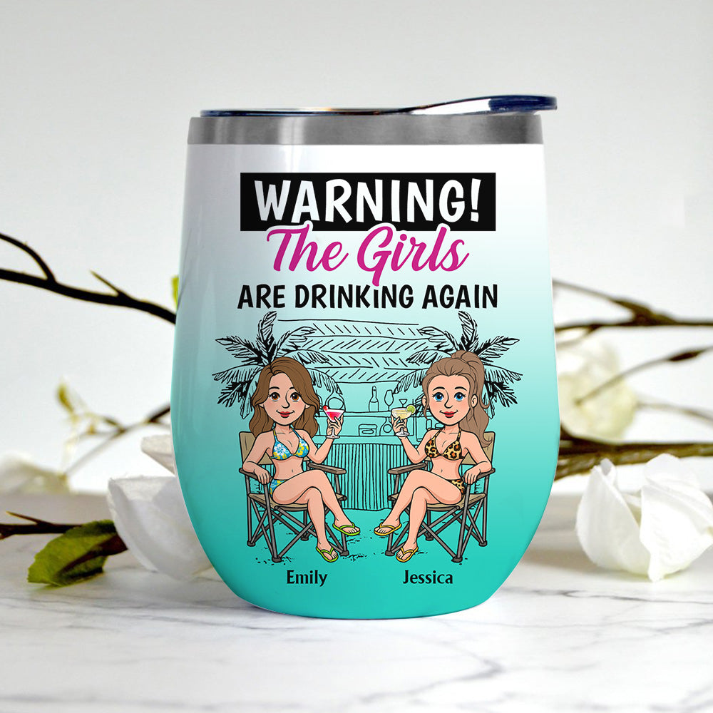 Custom Christmas Birthday Gifts For Best Friend • Keep Calm And Sip - Personalized Wine Tumbler