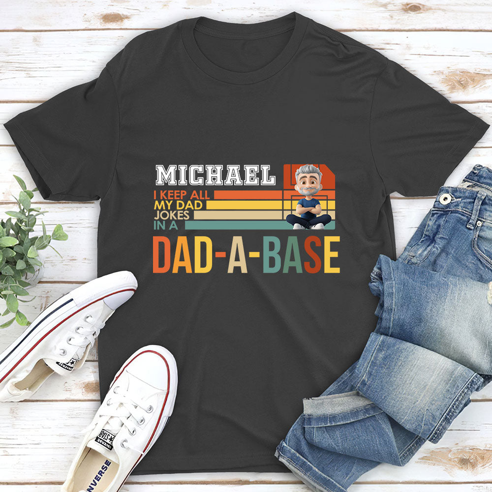 Custom Father's Day, Special Gift for Dad & Grandpa • Dad Jokes On File - Personalized Shirt