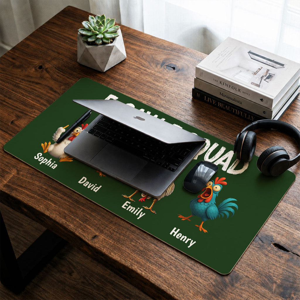 United By Coffee And Chaos - Personalized Desk Mat