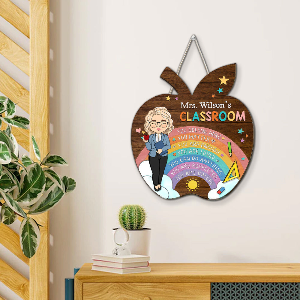Custom Home & Wall Decor, Birthday & Christmas Gift • You Belong Here - Personalized Wood Sign