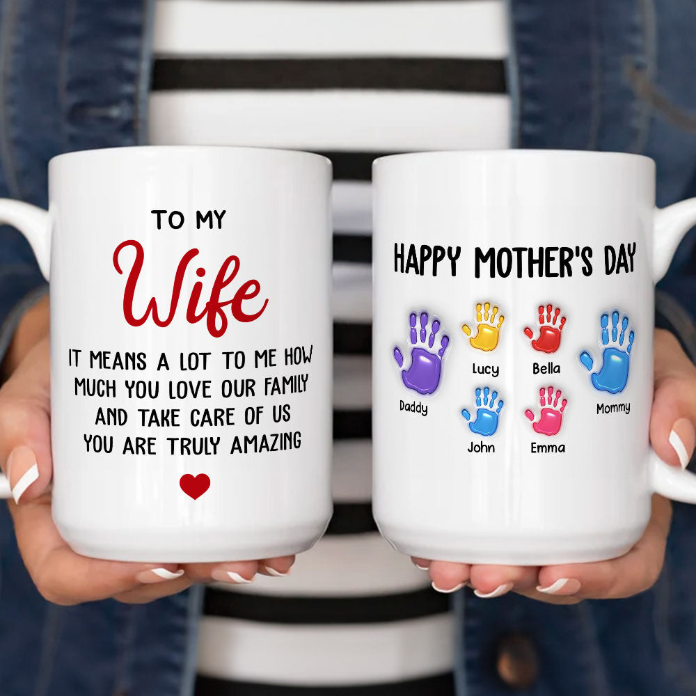 Custom Anniversary Keepsake Gifts For Couple • Amazing Wife - Personalized 3D Inflated Effect Mug
