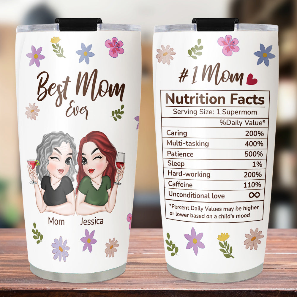 Custom Christmas Birthday Gifts For Mom • Nutrition Facts - Personalized Tumbler