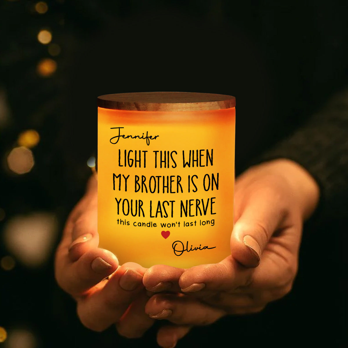 Your Last Nerve - Personalized Glass Jar With LED Candle