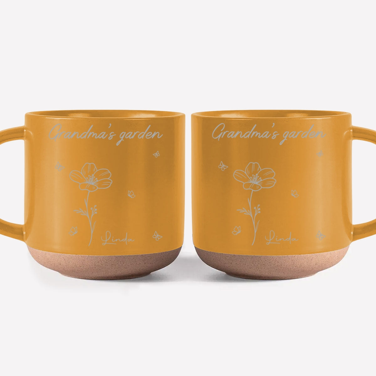 Custom Christmas & Birthday Gift For Grandma • Nana Garden - Personalized Engraved Pottery Mug