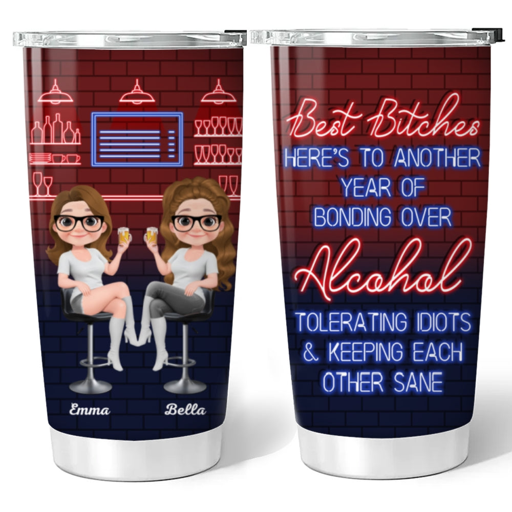 Custom Christmas Birthday Gifts For Best Friend • Alcohol Best Friends - Personalized Tumbler