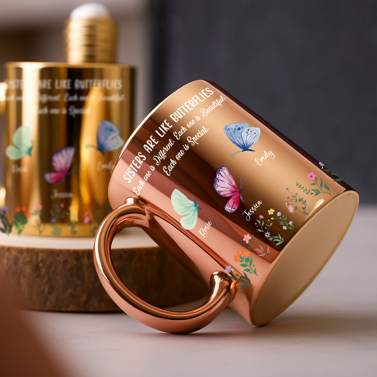 Custom Christmas & Birthday Gift For Sister • Sister Are The Gardeners Of Our Souls - Personalized Metallic Mug