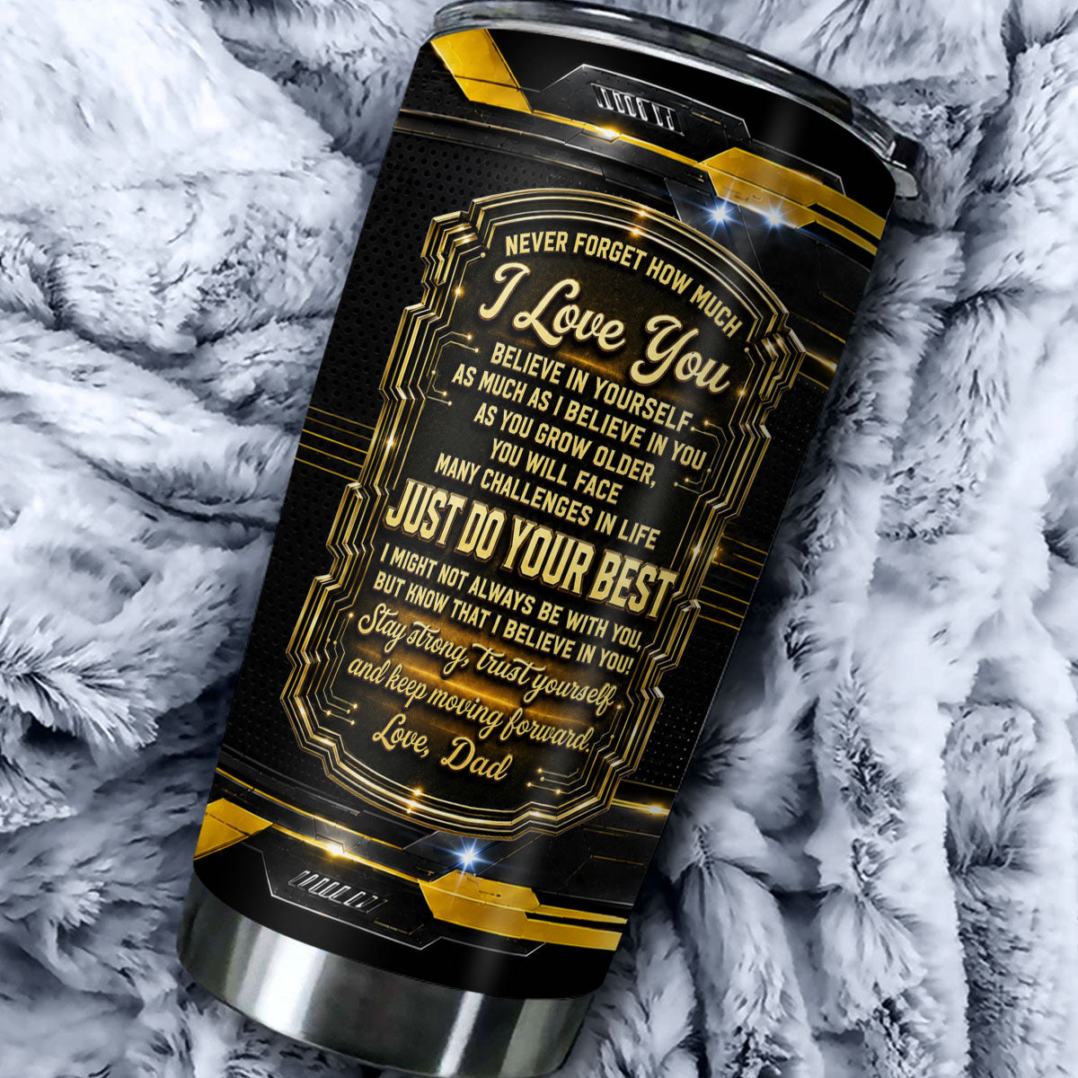 Stay Strong And Do Your Best - Personalized 3D Effect Tumbler