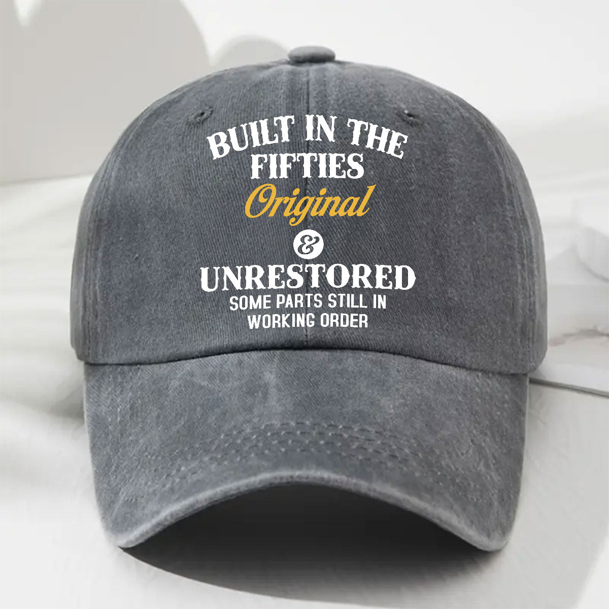 Original And Unrestored - Personalized Vintage Washed Denim Cap