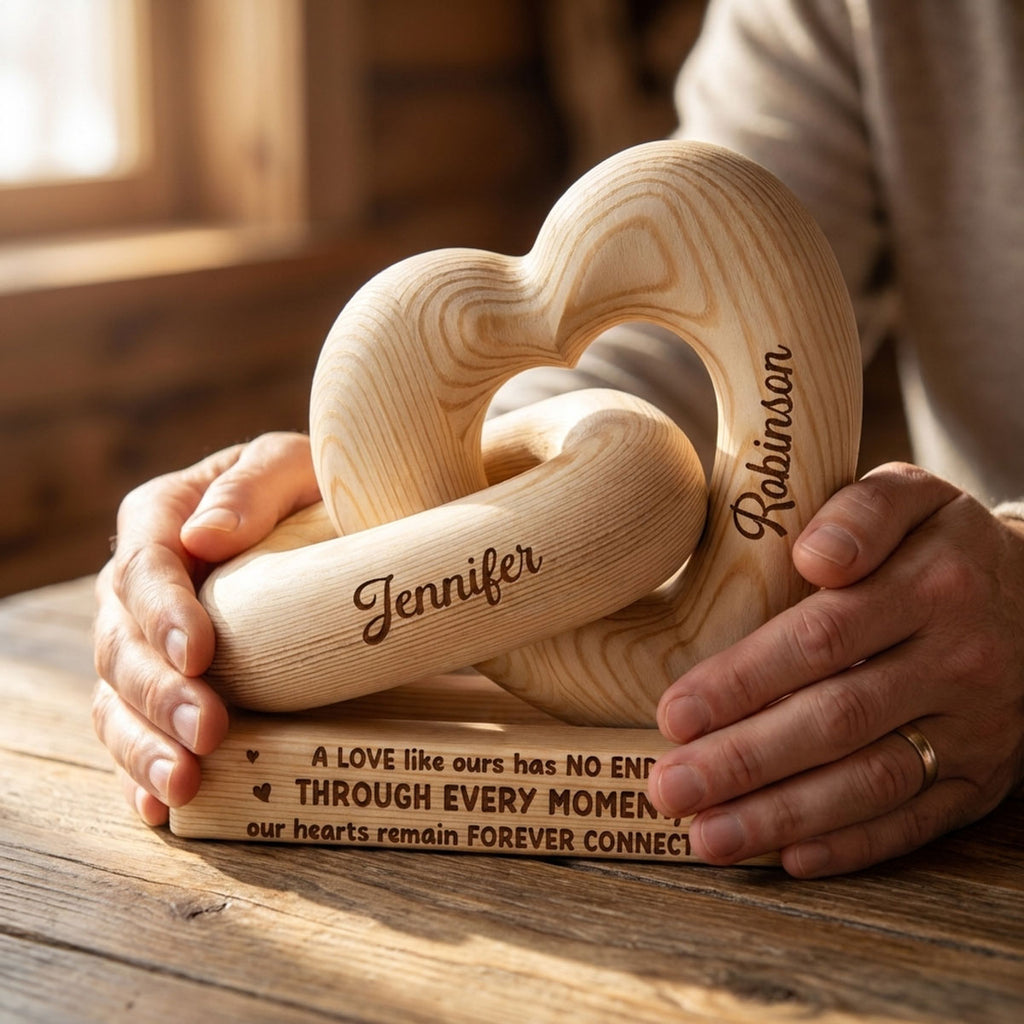 Every Moment - Personalized Heart Sculpture With Base