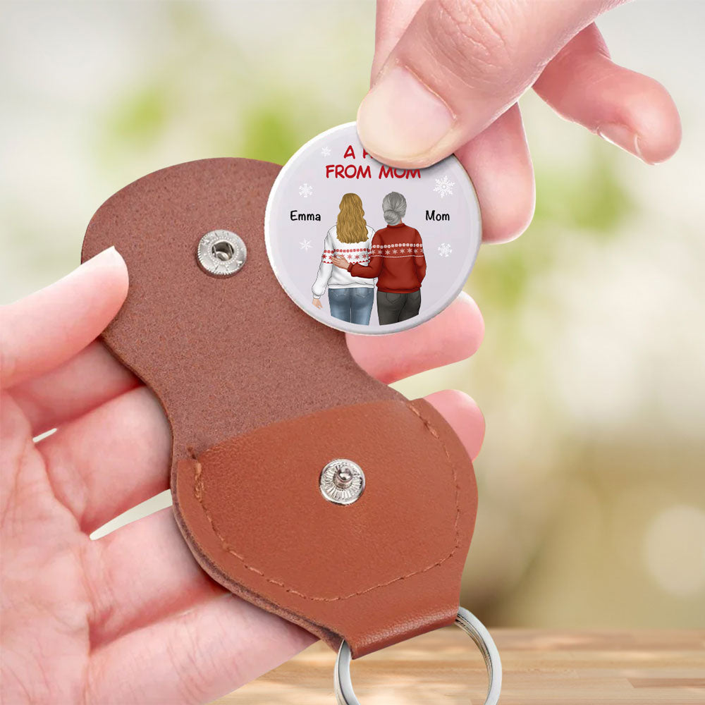 Custom Coin Keychain for Son, Father's Day Birthday Gifts • A Hug From Mom Christmas - Personalized Pocket Hug