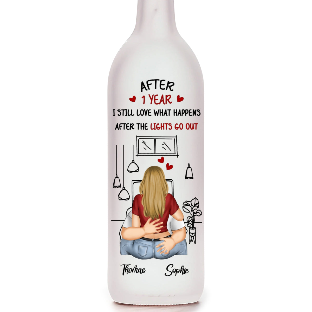 After The Lights Go Out – Personalized Bottle Lamp
