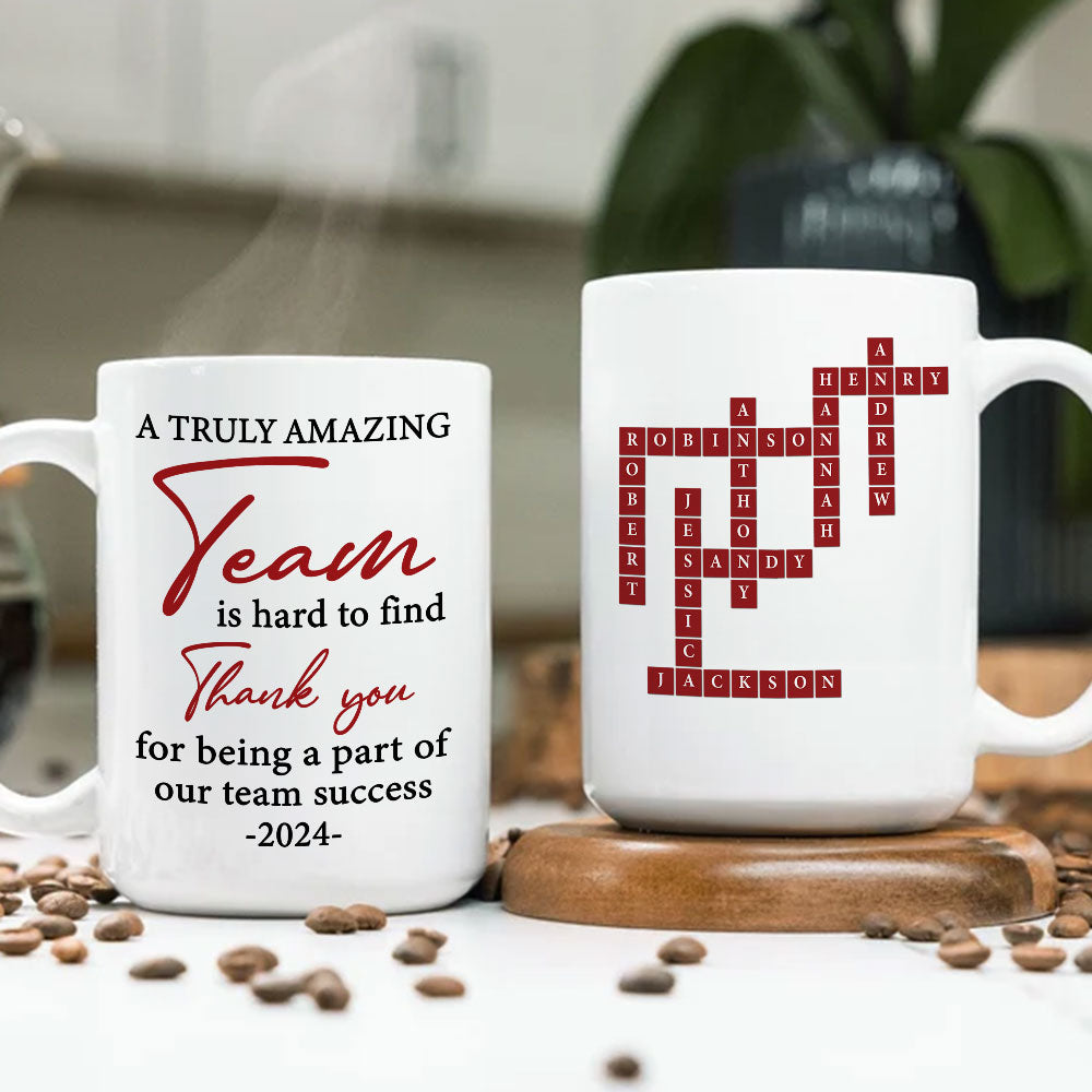 Custom Coworker, Christmas & Birthday Team Appreciation Gift • A Truly Amazing Team - Personalized Coffee Mug