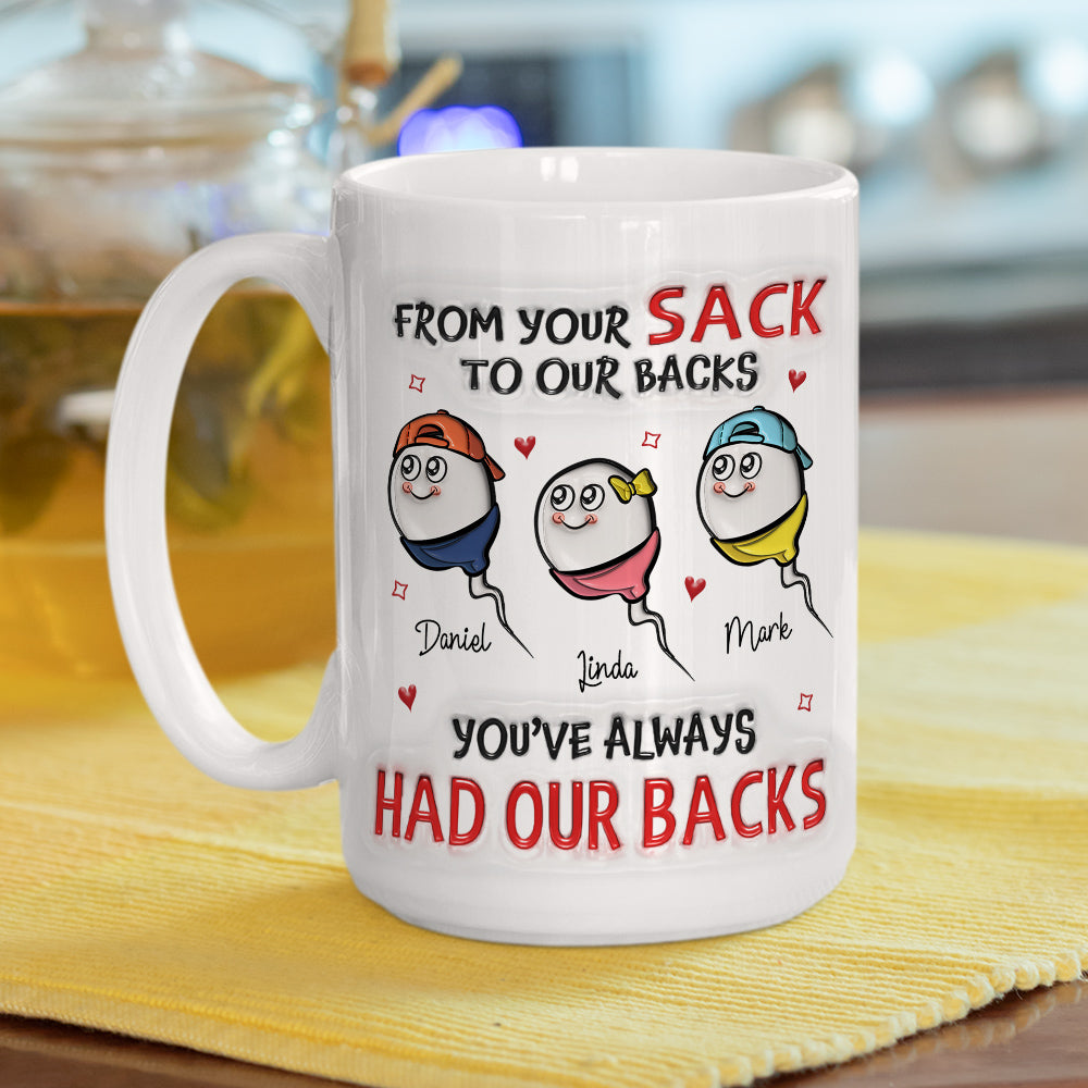Custom Christmas & Birthday Keepsake Gift • Got My Back - Personalized 3D Inflated Effect Mug